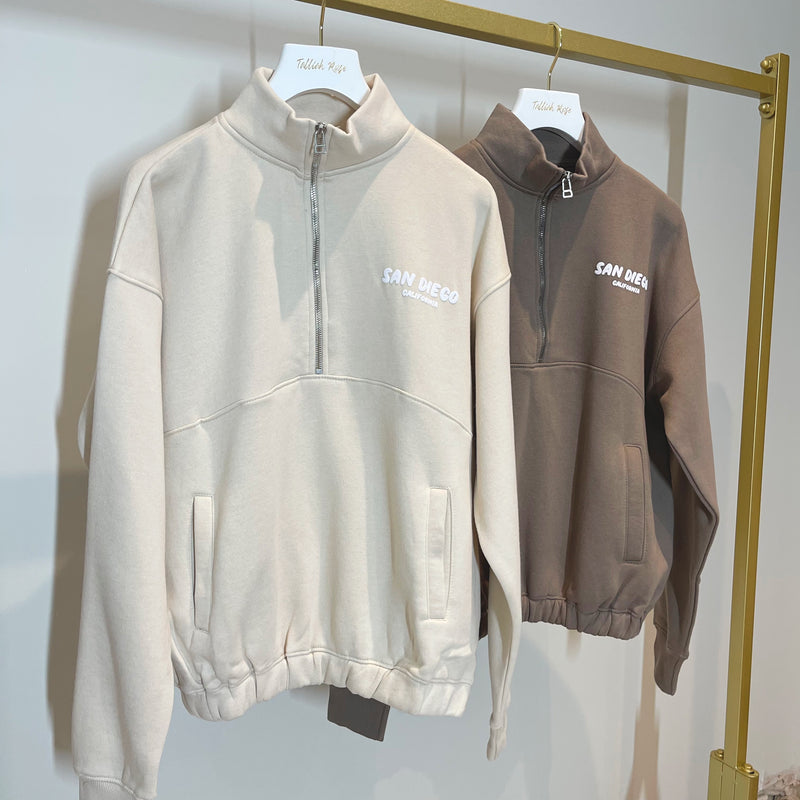 MYLA San Diego Zip Bubble Sweatshirt