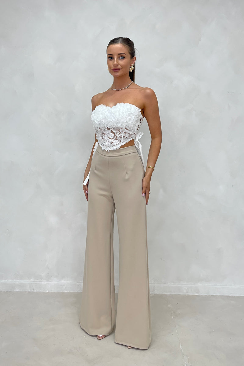 RAE Thick High Waisted Wide Leg Trousers (4 colours)