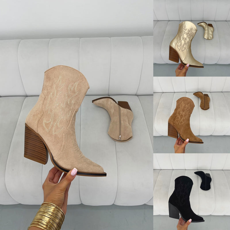 TAYLOR Premium Suede Western Boots (4 colours)