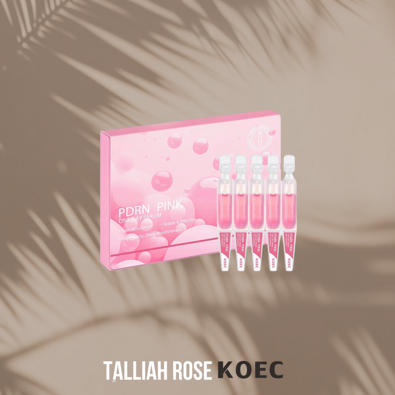 KOEC Korean Pink Glow One Day Serum Collagen & Glutathione Ampoules Hydrating & Firming | 10 Pack
