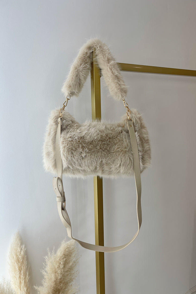 HATTIE Luxury Faux Fur Mini in Beige