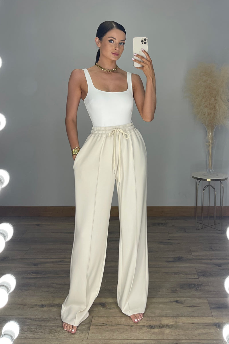 SKYE Buttery Soft Pin-Tuck Wide Leg Joggers