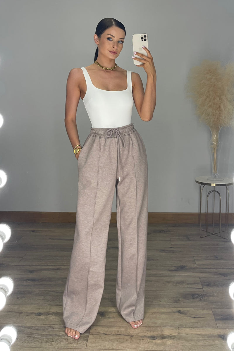 SKYE Buttery Soft Pin-Tuck Wide Leg Joggers