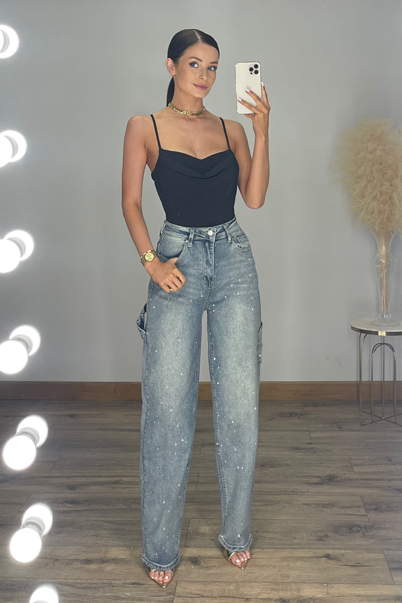 The PAIGE Diamanté Jeans | Blue