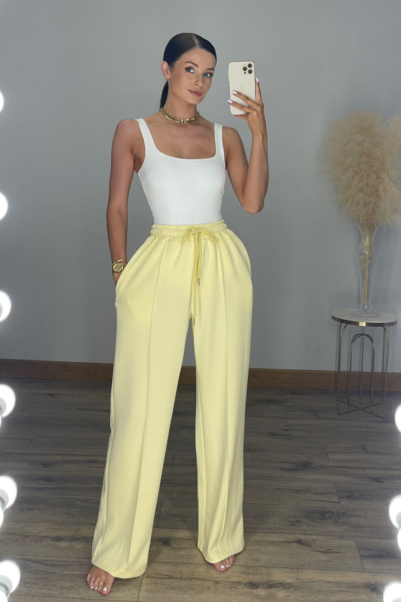 SKYE Buttery Soft Pin-Tuck Wide Leg Joggers