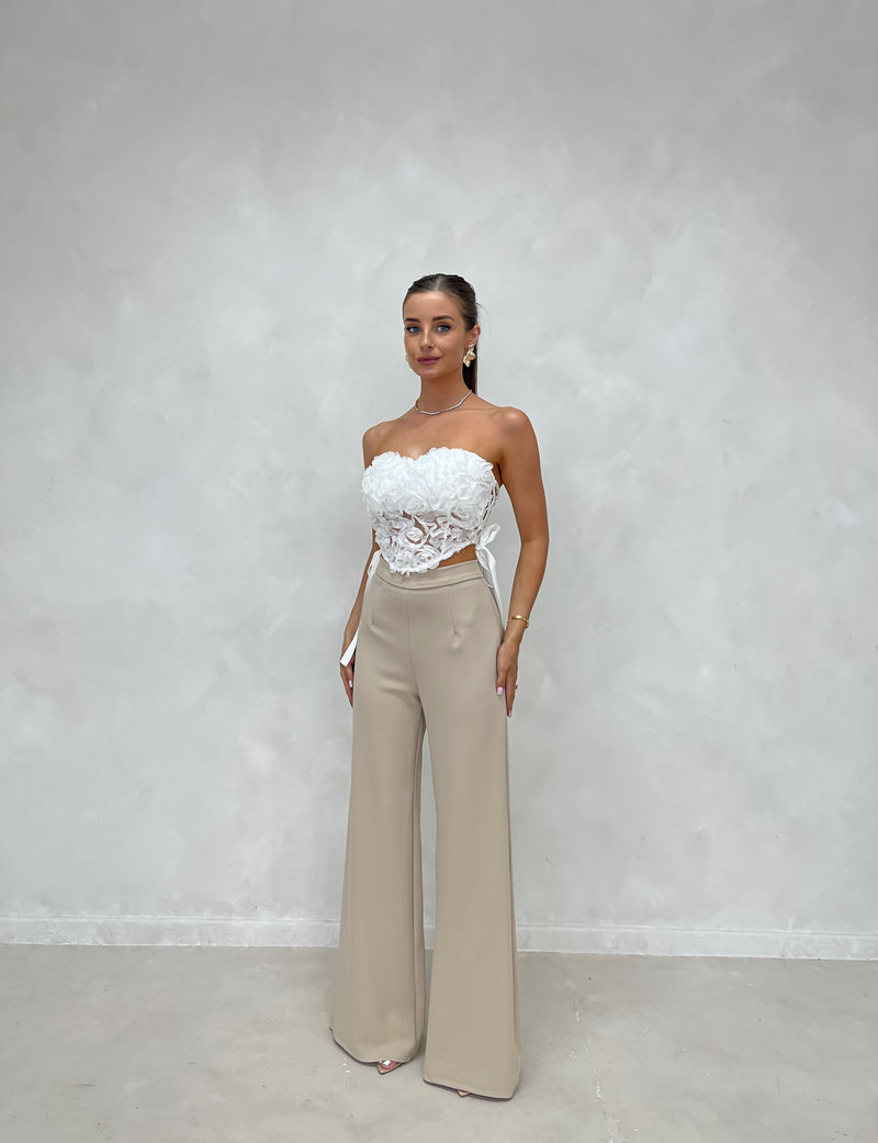 RAE Thick High Waisted Wide Leg Trousers (4 colours)