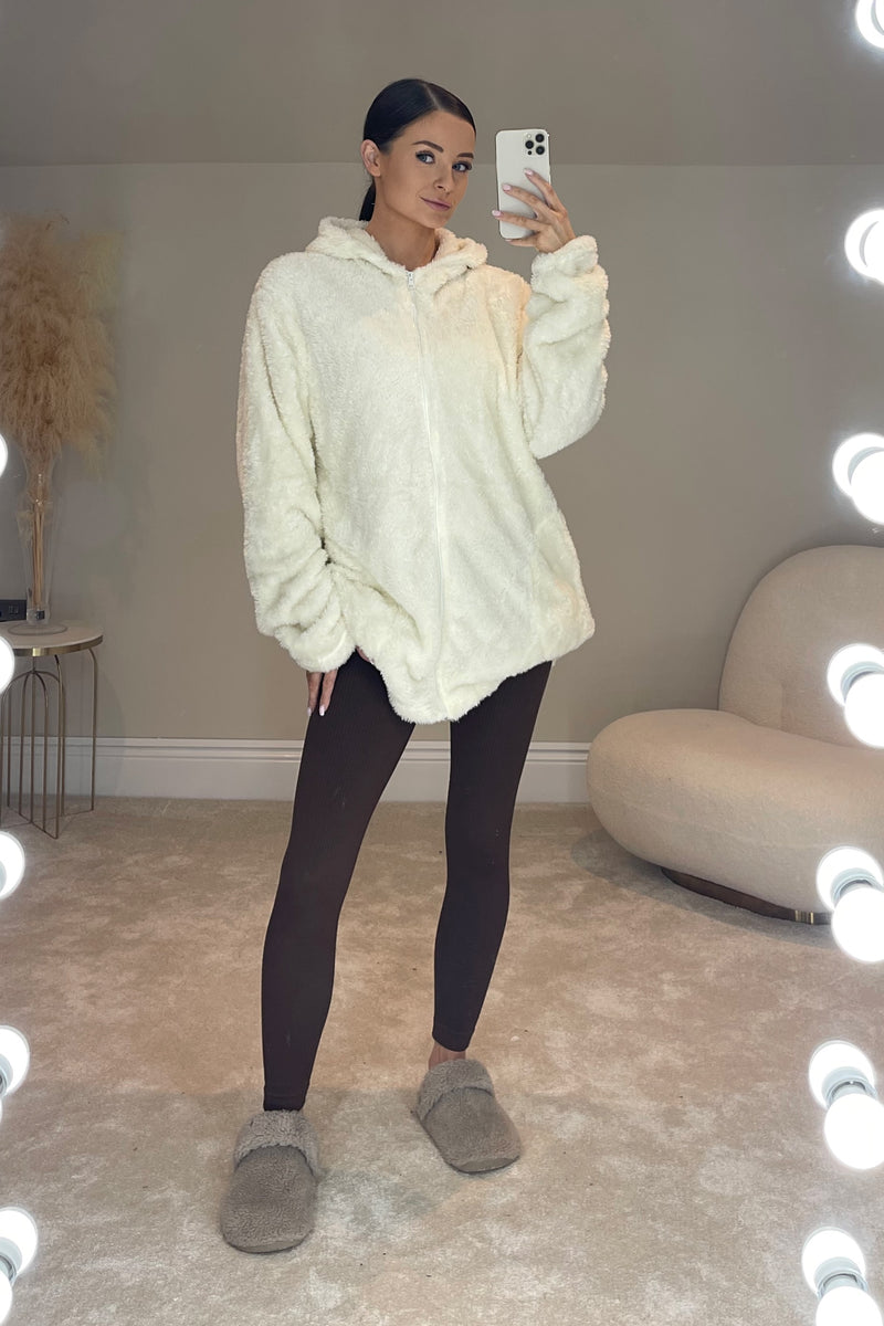 The LILY Teddy Oversized Hoodie | Vanilla