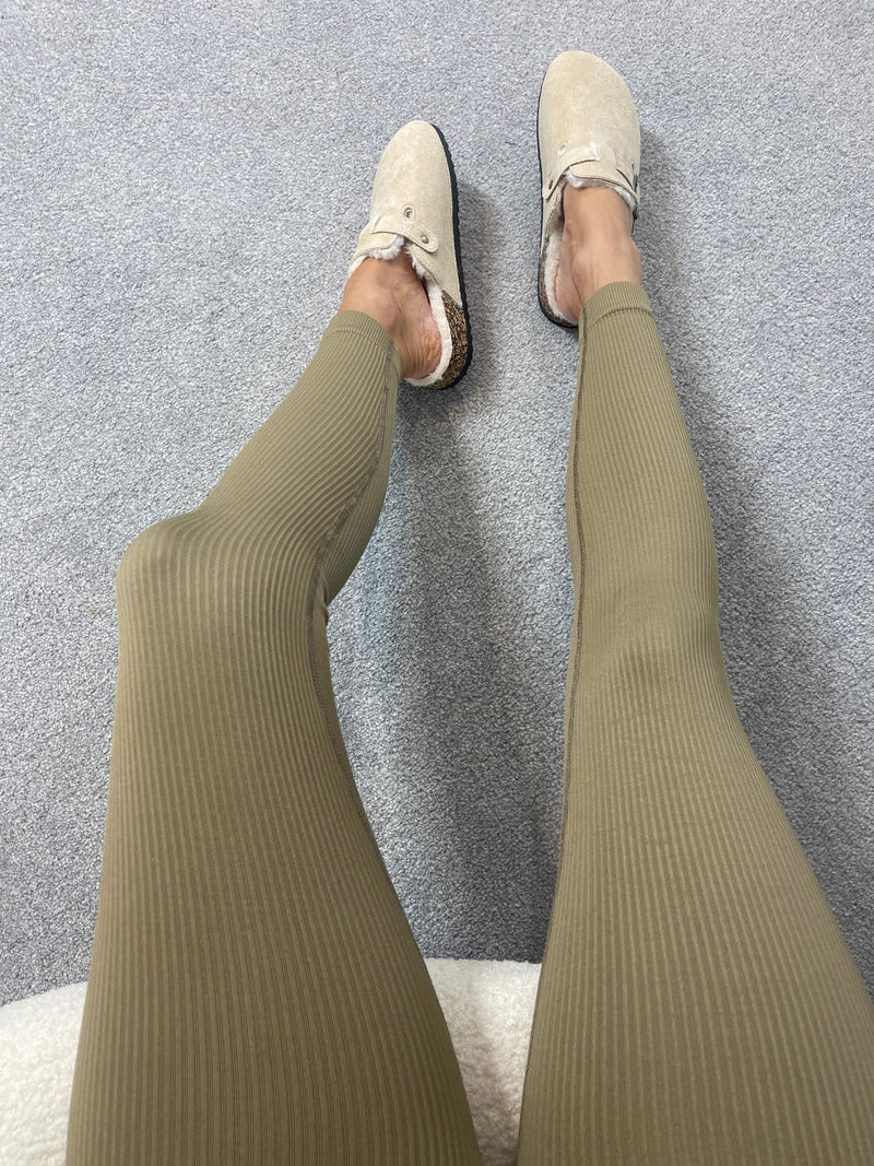 HONEY High Waisted Thick Rib Seamless Leggings