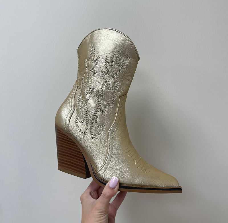 TAYLOR Gold Premium Suede Western Boots